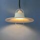 Vintage Dijkstra pendant lamp white & chrome - mid century modern light fixture