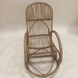 1960s rattan rocking chair