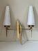 Vintage design solid brass wall light from the 60s