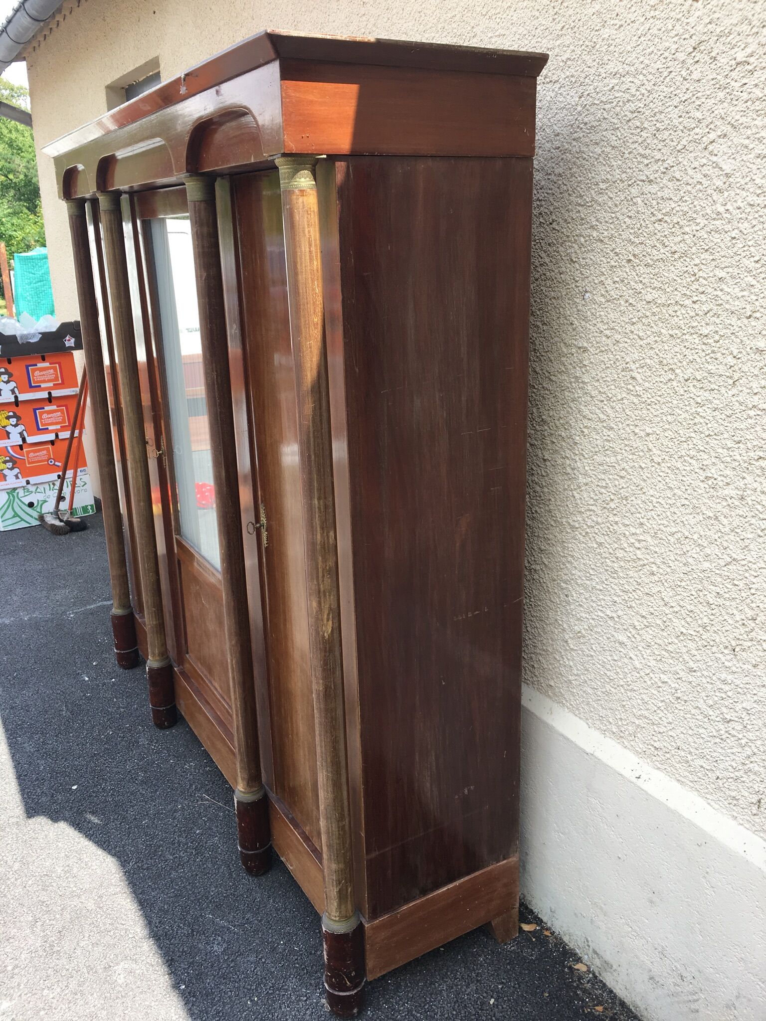 Mahogany Empire bookcase