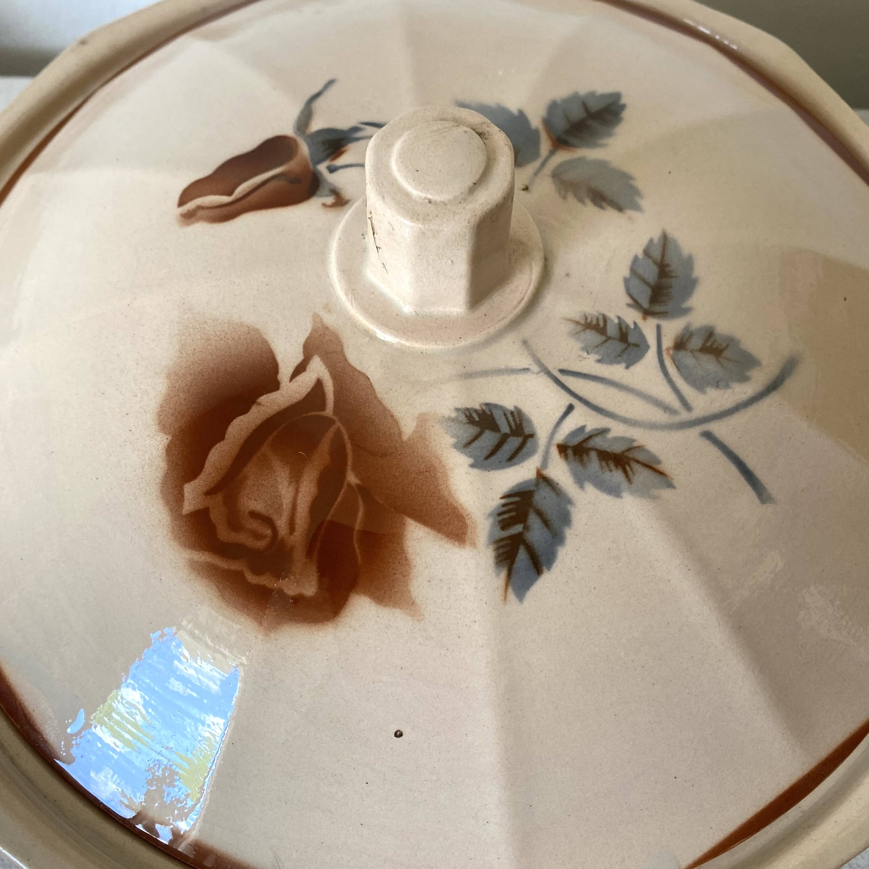 Pink Digoin soup tureens