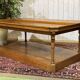19th-century work table in English pine.