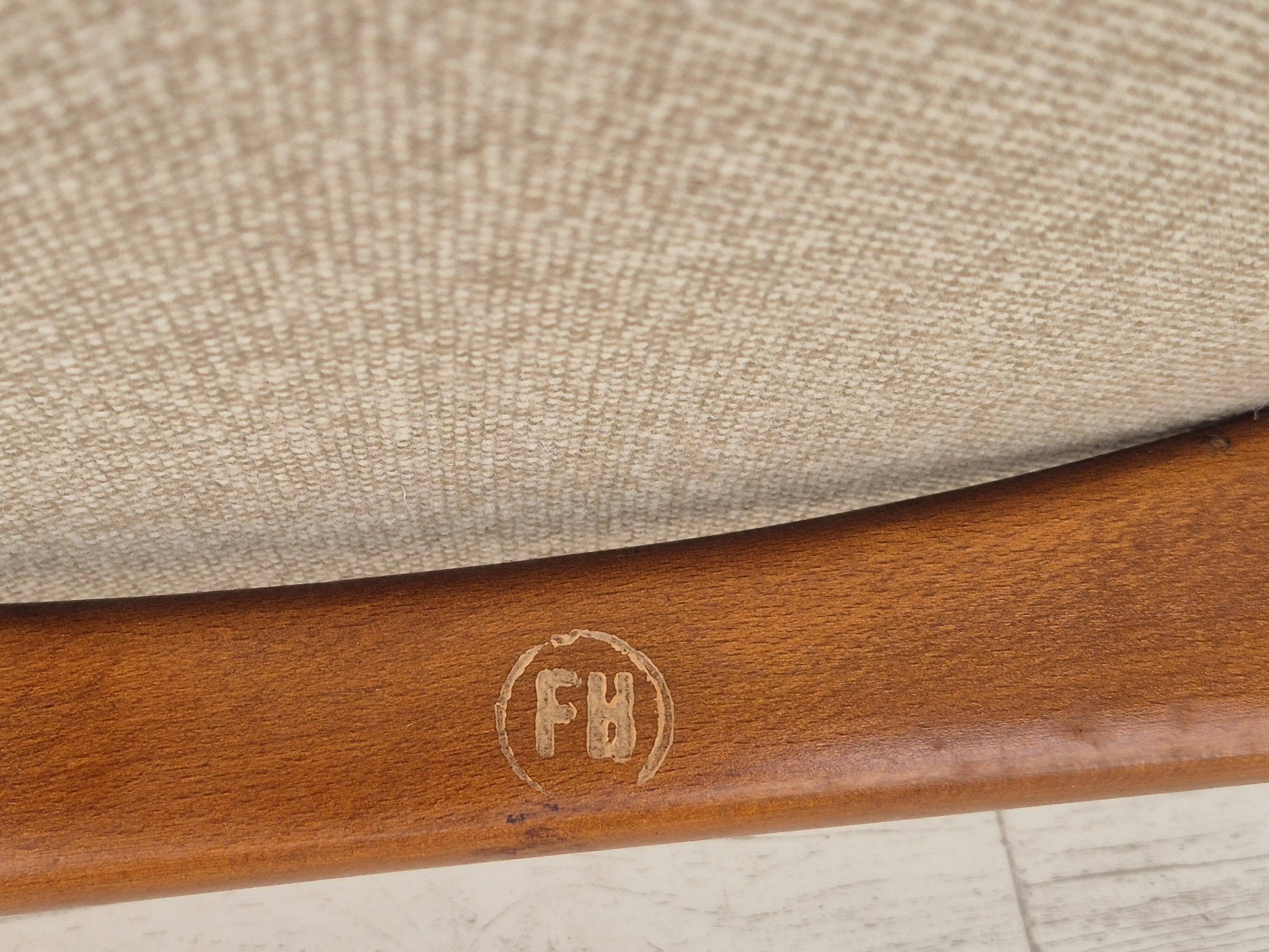 1960s, Danish design by Alf Svensson for Fritz Hansen, reupholstered easy chair model 4331.