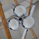 Chrome-Plated Functionalist Chandelier by Zukov, 1940s