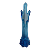 Vase en verre soufflé bleu turquoise
