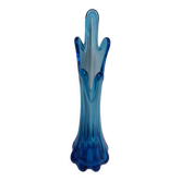 Vase en verre soufflé bleu turquoise