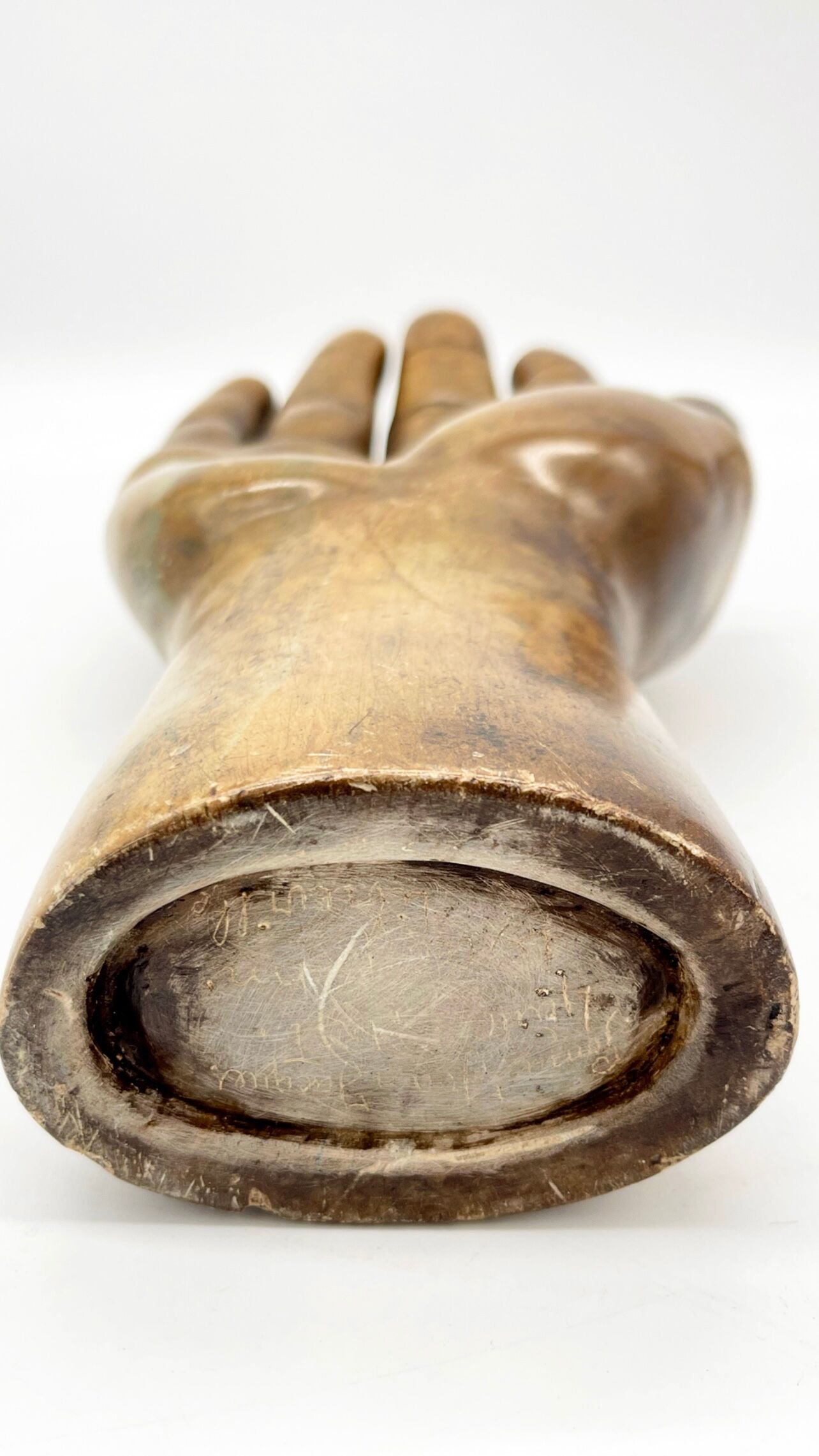 Large sculpture hand / empty pocket plaster 1960 jean Jacques Goma Vibreville