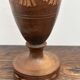 Turned and carved wooden vase, mid-20th century