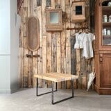 Table basse en bois et métal SNCF