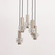 Vintage Chandelier Cascade Hanging Lamp with 5 lamps, 1960
