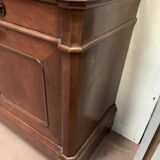 Window furniture in two bodies Napoleon III Mahogany and veneer XIX century