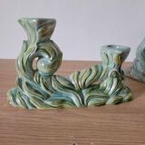 2 numbered Art Deco candlesticks - Possible Hubert Bequet