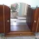 Art Deco extra furniture 1920/1940 to install or fix, wooden, central mirror, 2 doors, 1 drawer
