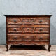 Louis XV Baroque chest of drawers in solid walnut circa 1850-1880