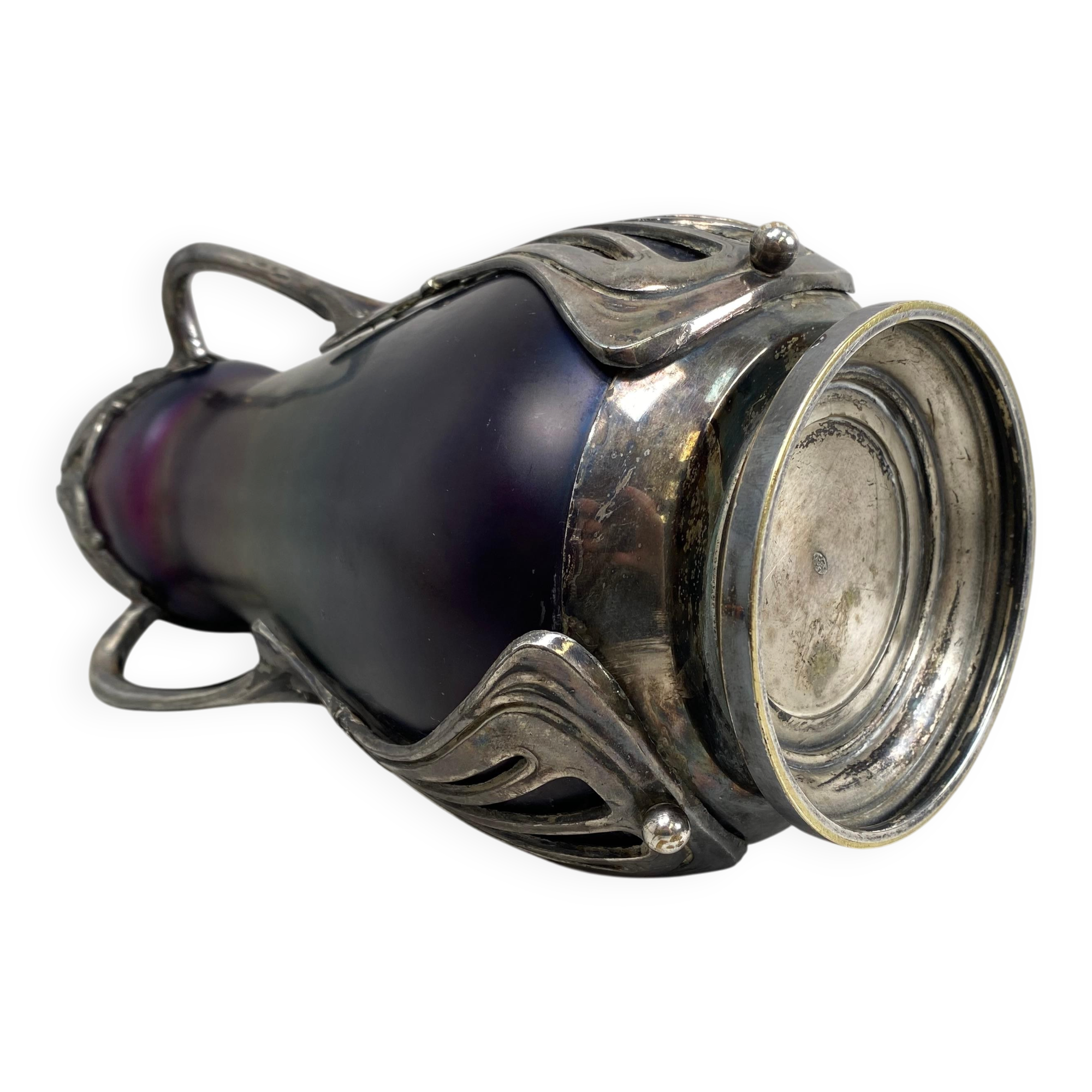 Art glass vase in the Jugendstil style by Wilhelm Kralik Sohne