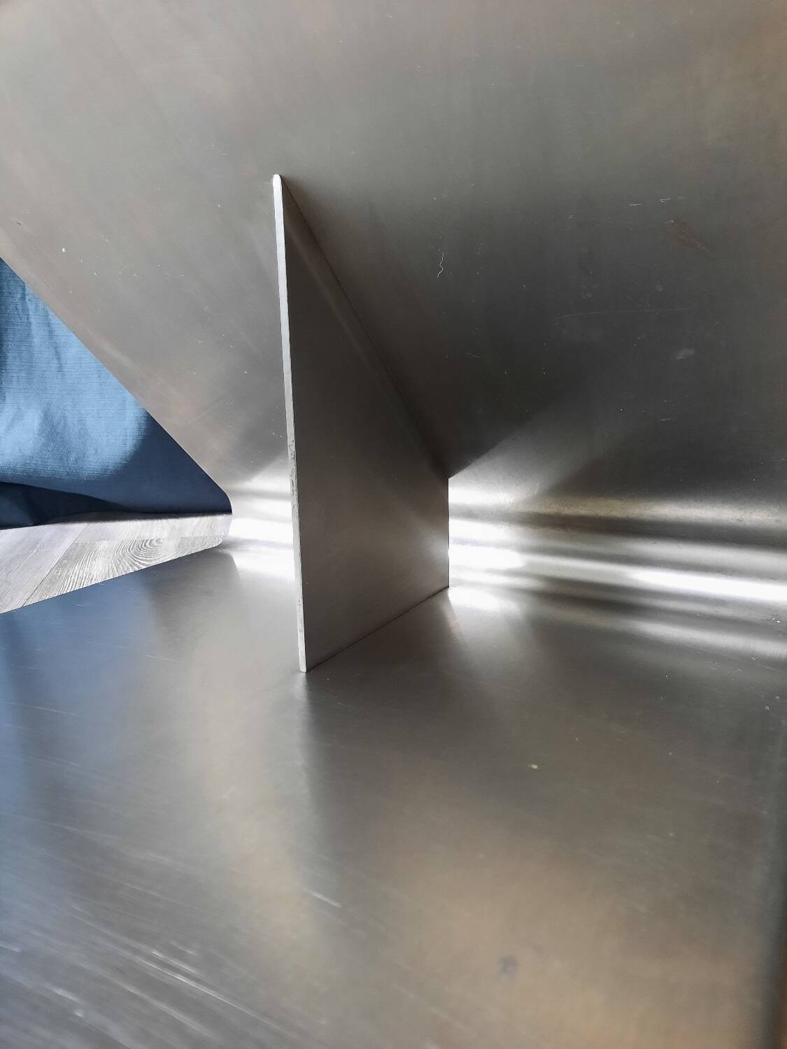 70s folded stainless steel stool