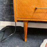 Vintage chest of drawers with spindle legs