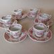 English mocha cups "Windsor" pink Ridgway (Staffordshire)