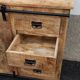 Wooden extra furniture with a sliding door and 4 drawers