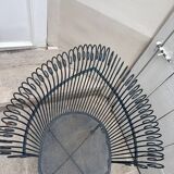 Pair of vintage wrought iron armchairs