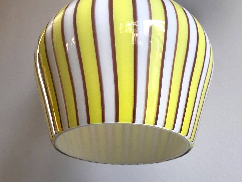 Italian Glass Pendant Lamp by Flavio Poli for Seguso Vetri Darte, 1950s