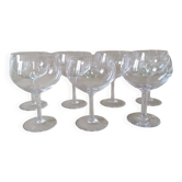 Lot 7 grands verres en cristal pour dégustation vin ou cocktail