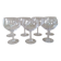 Set of 7 large crystal glasses for wine or cocktail tasting