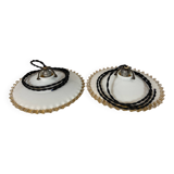 Pair of opaline suspensions