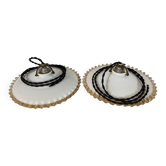 Paire de suspensions de opaline