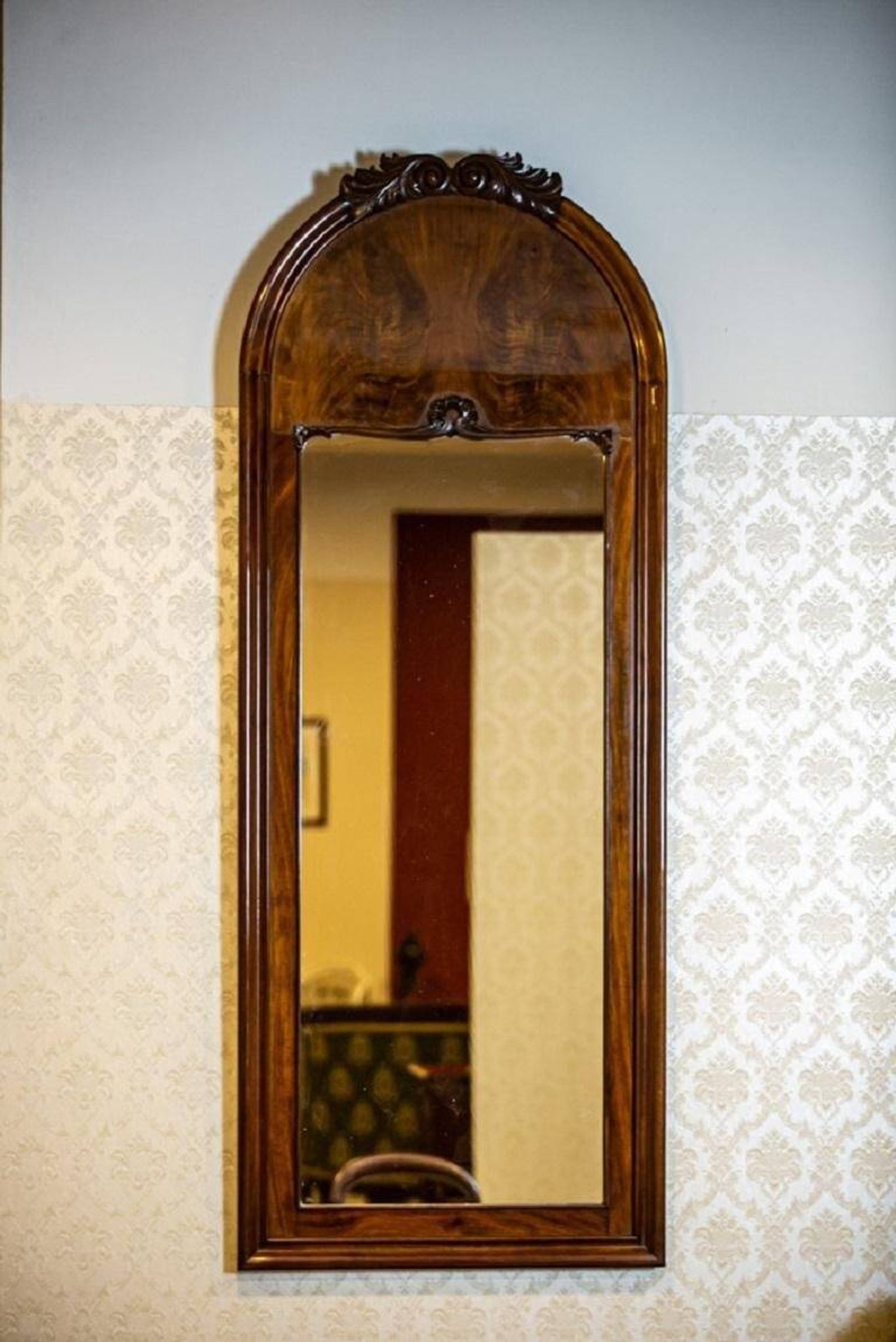 Set of Antique Louis Philippe Mirror and Console Table, 1890s
