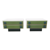 Set of 2 vintage bedside tables, 1970s