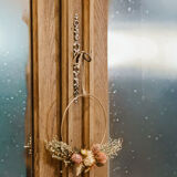 Antique oak wardrobe with mirror – fully restored