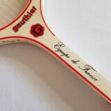 Two vintage collector tennis rackets, "Robert Haillet" and "Team de France"
