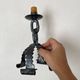 Wrought iron candlestick, chain candlestick from the 60s-70s.