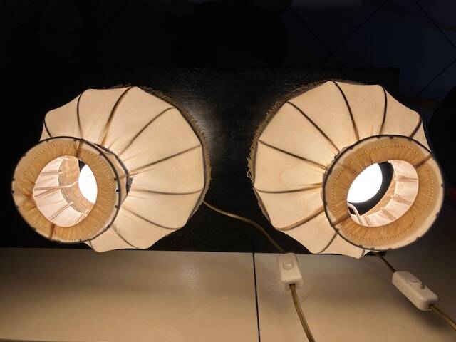 Pair of empire bedside lamps