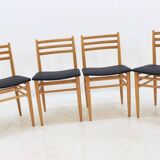 Set of Four Midcentury Dining Chairs, Scandinavian Design, 1970s