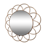 Miroir soleil, fleur vintage, 50x45 cm