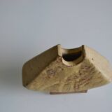 Brutalist stoneware vase Signed to be identified
