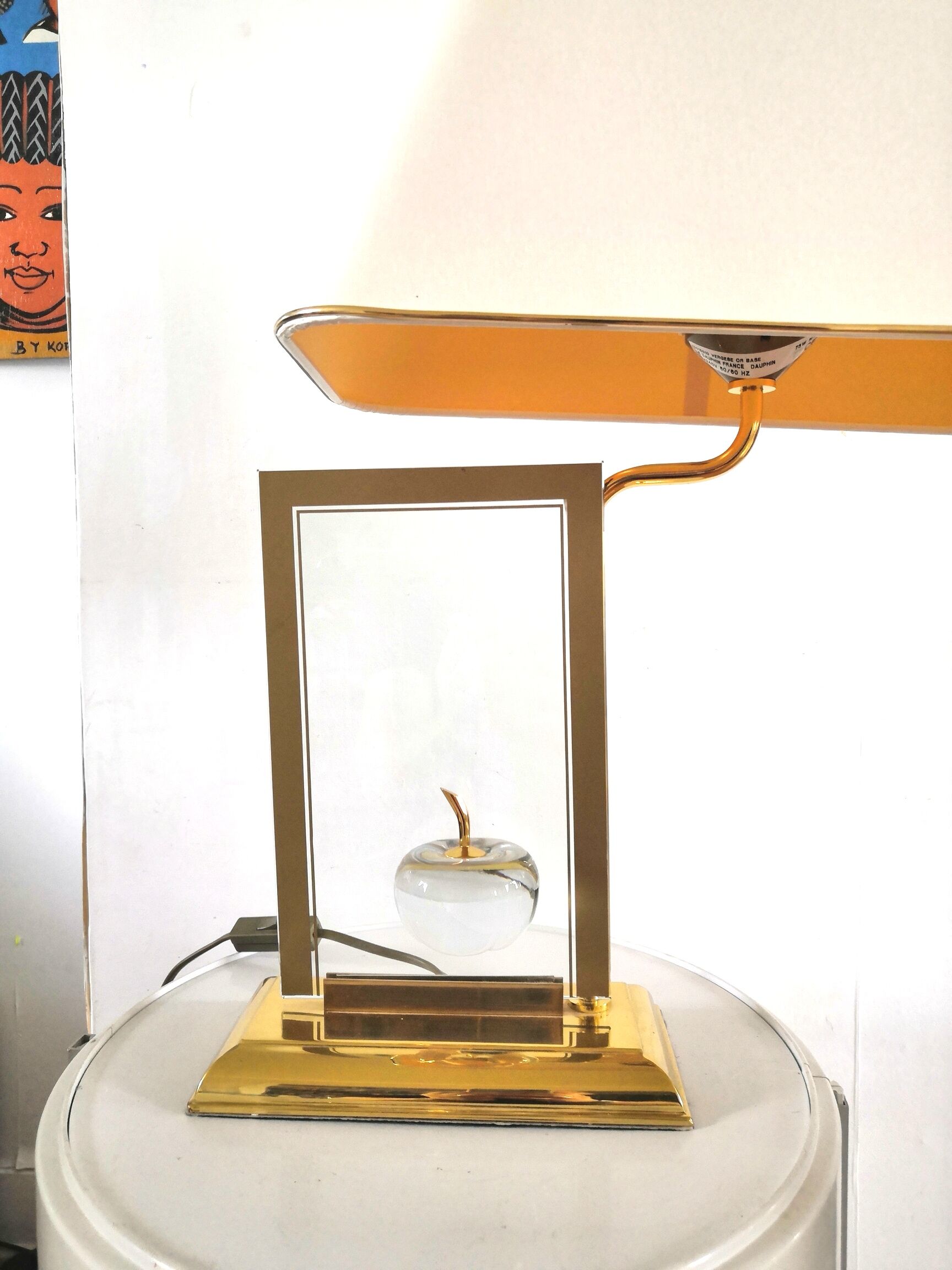 Hanging apple lamp in crystal design Le Dauphin