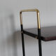 Etager, 1950s Italian bookcase in rosewood, brass and iron