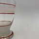 Set of 14 vintage glasses, 3 different sizes, white and red decorations - 1950s