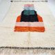 Handmade Berber rug with colourful patterns, size 150x250 cm.