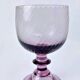Set of 6 purple crystal wine glasses from the 70s/80s.