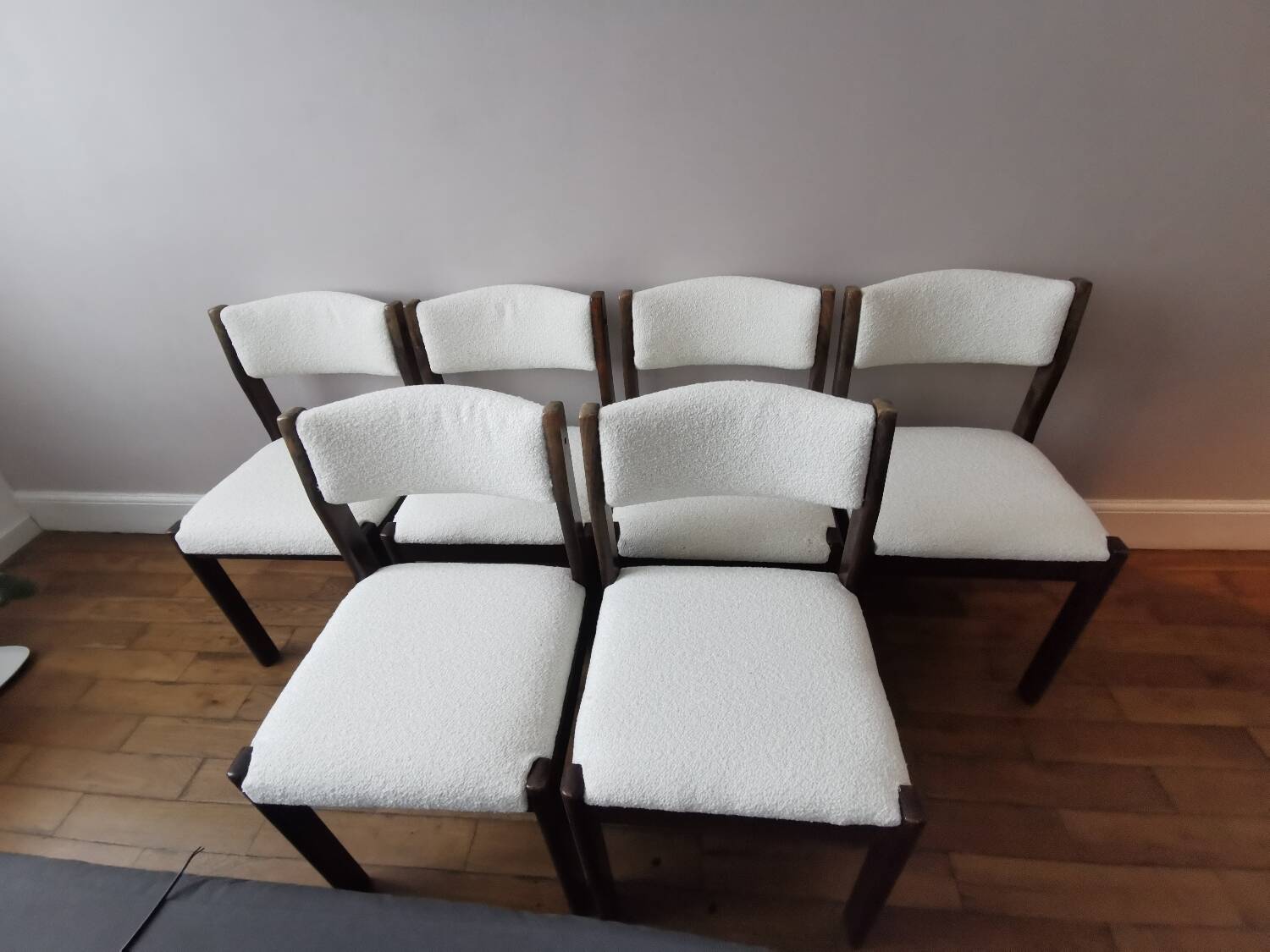 Lot de 6 chaises authentiques Emile Baumann bouclette