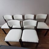 Set of 6 authentic Emile Baumann curly chairs