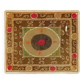 Vintage Turkish hand-knotted rug 107x126 cm