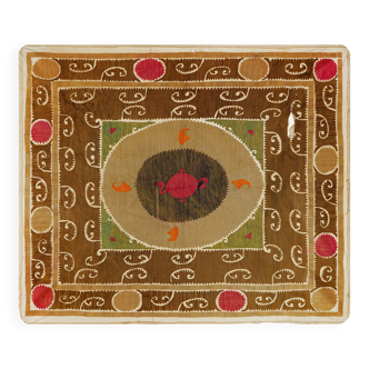 Vintage Turkish hand-knotted rug 107x126 cm