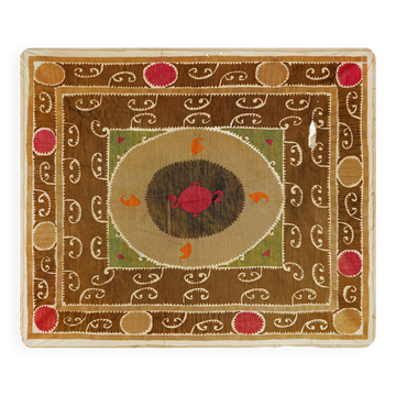 Tapis turc vintage noué à la main 107x126 cm