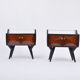 Pair of Italian Midcentury Nightstands with Sculptural Base