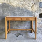 Vintage desk with 2 pine drawers and laminate coating